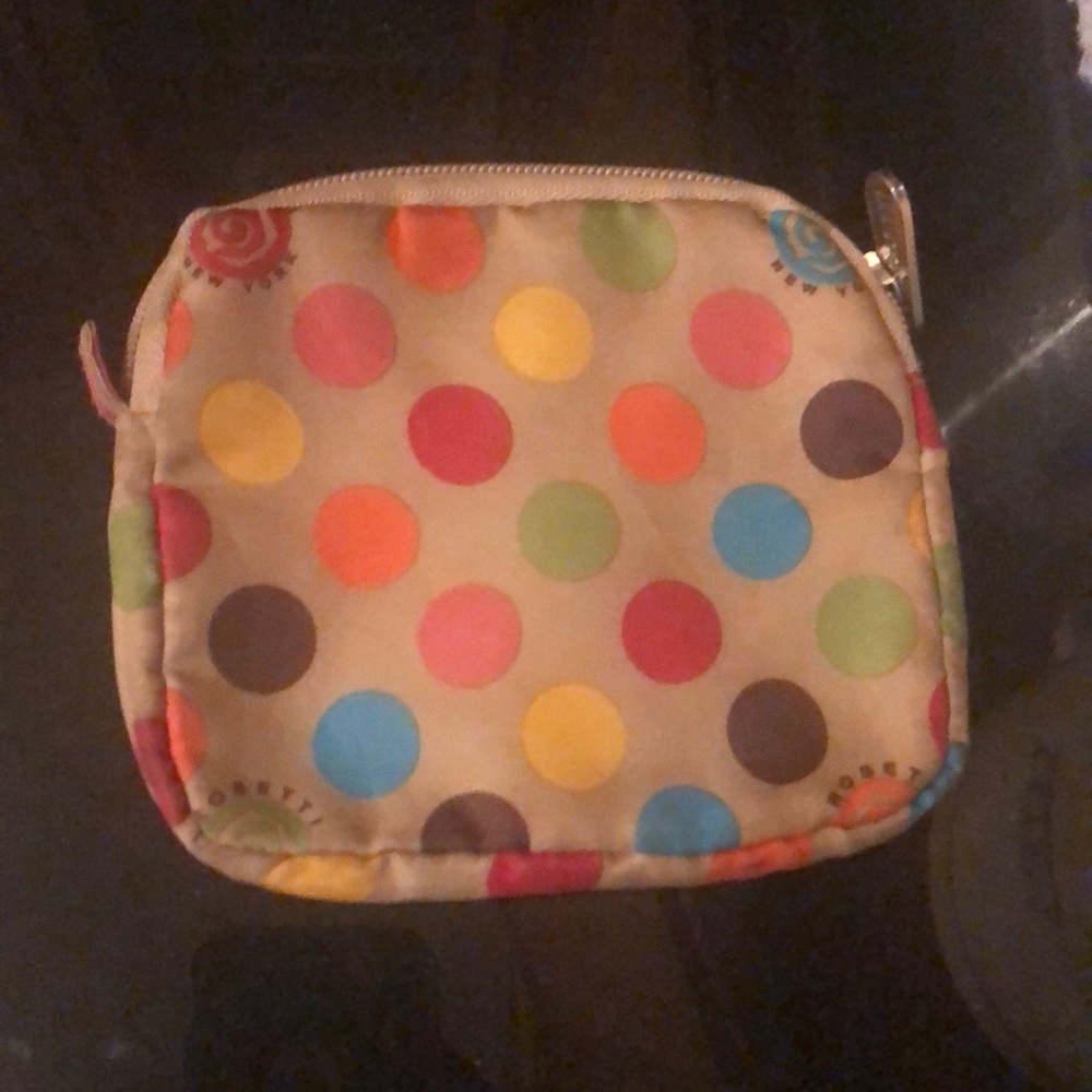 Multicolored Polka Dotted Pouch